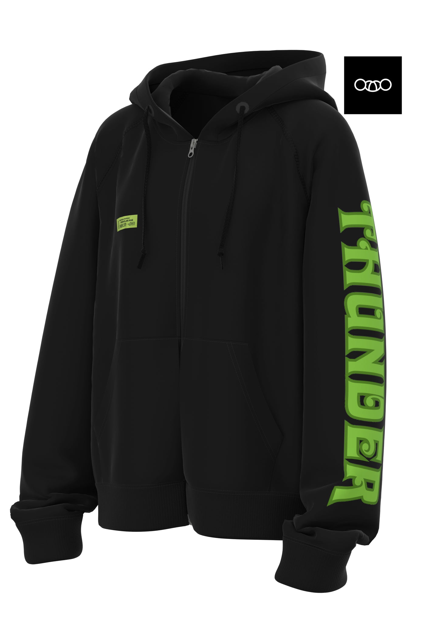Hooded cardigan zippered sweatshirt