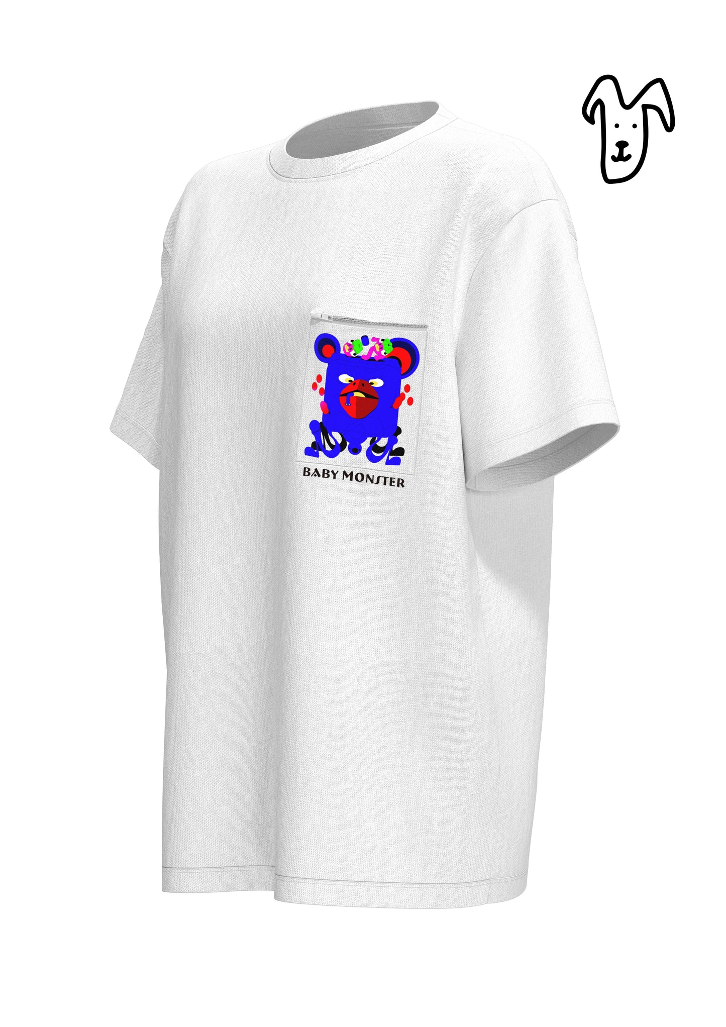 Short sleeve T-shirt, black and white casual versatility